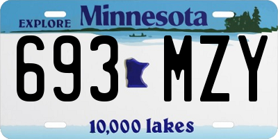 MN license plate 693MZY