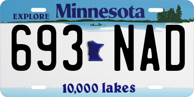 MN license plate 693NAD