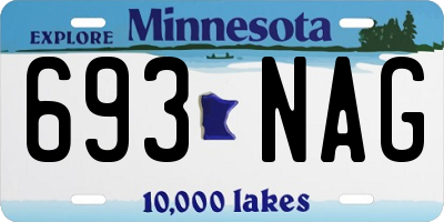 MN license plate 693NAG