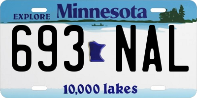 MN license plate 693NAL