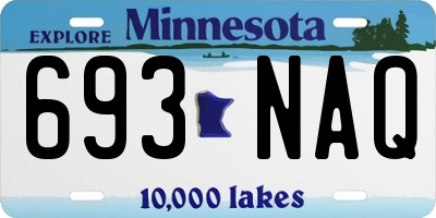 MN license plate 693NAQ