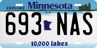 MN license plate 693NAS
