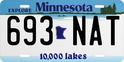 MN license plate 693NAT