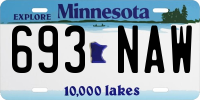 MN license plate 693NAW