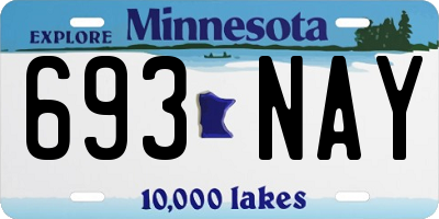 MN license plate 693NAY