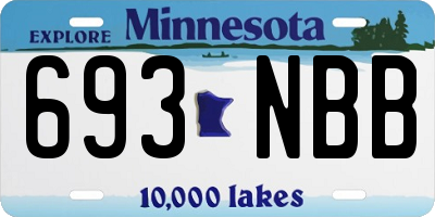MN license plate 693NBB