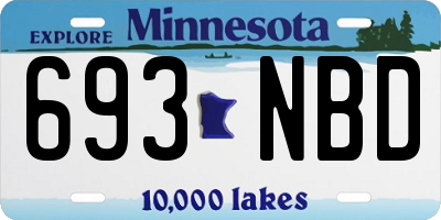 MN license plate 693NBD