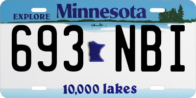 MN license plate 693NBI