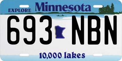 MN license plate 693NBN