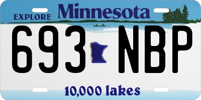 MN license plate 693NBP