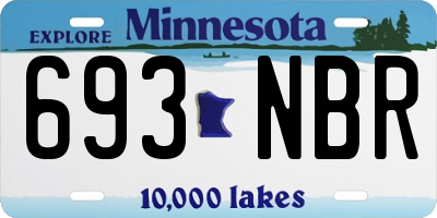 MN license plate 693NBR
