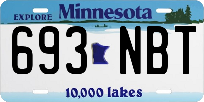 MN license plate 693NBT