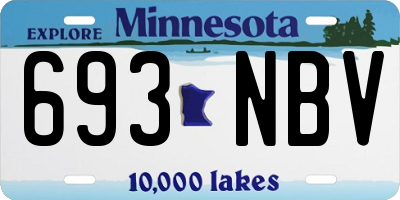 MN license plate 693NBV
