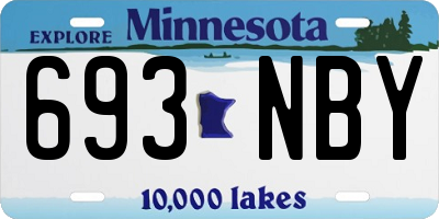 MN license plate 693NBY