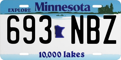 MN license plate 693NBZ