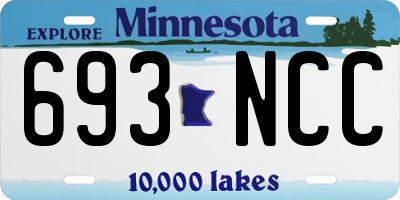 MN license plate 693NCC