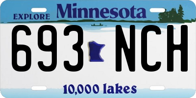 MN license plate 693NCH