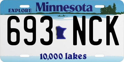 MN license plate 693NCK