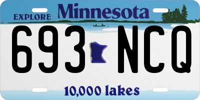 MN license plate 693NCQ