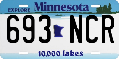 MN license plate 693NCR