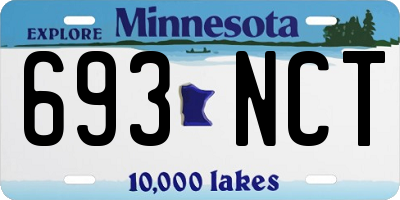 MN license plate 693NCT