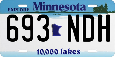 MN license plate 693NDH