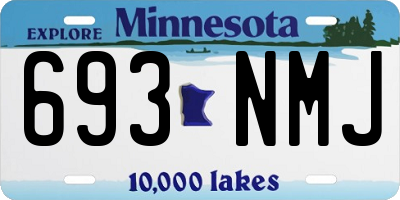 MN license plate 693NMJ