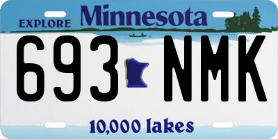 MN license plate 693NMK