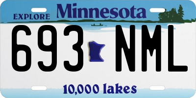 MN license plate 693NML