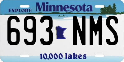 MN license plate 693NMS