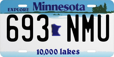 MN license plate 693NMU
