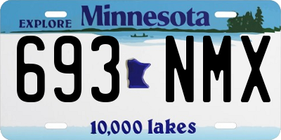 MN license plate 693NMX