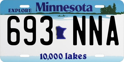 MN license plate 693NNA