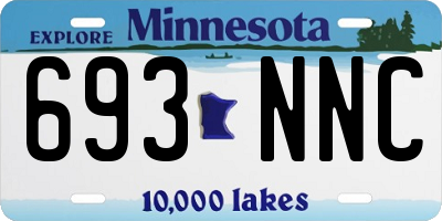 MN license plate 693NNC