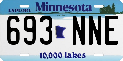 MN license plate 693NNE