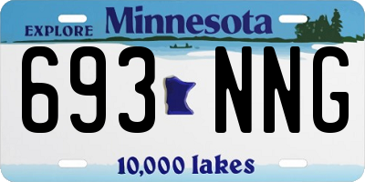 MN license plate 693NNG