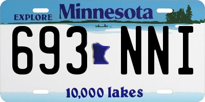 MN license plate 693NNI
