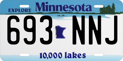 MN license plate 693NNJ