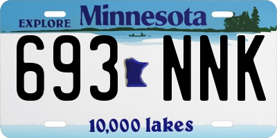 MN license plate 693NNK