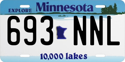 MN license plate 693NNL