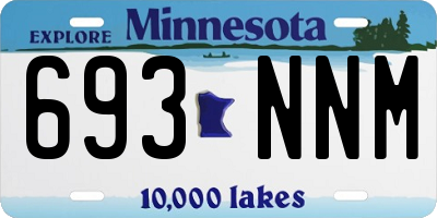 MN license plate 693NNM