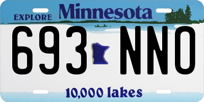 MN license plate 693NNO