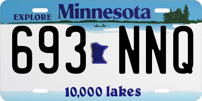MN license plate 693NNQ