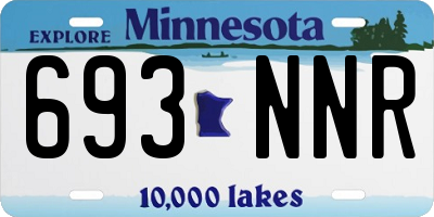 MN license plate 693NNR