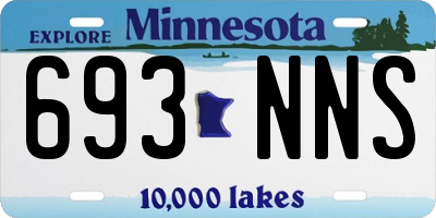 MN license plate 693NNS