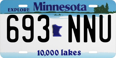 MN license plate 693NNU