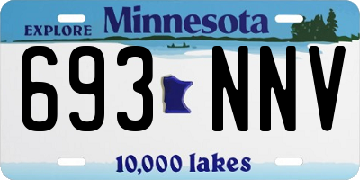 MN license plate 693NNV