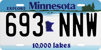 MN license plate 693NNW