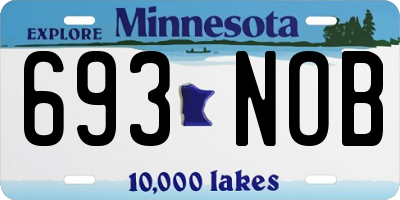 MN license plate 693NOB
