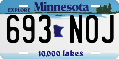 MN license plate 693NOJ